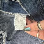 Vintage Lee Tapered Leg Cropped Mom Jeans Dark Blue W33 L24