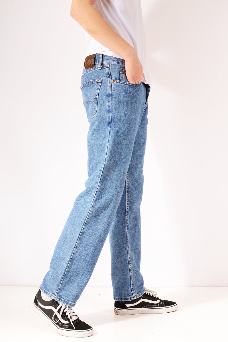 Vintage Lee Straight Leg Jeans Mid Blue