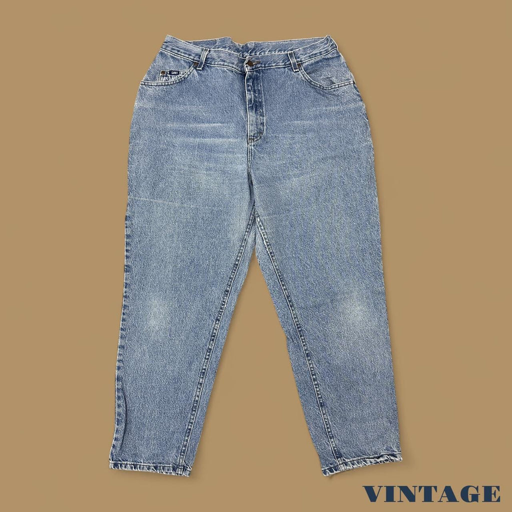 Vintage 90&#39;s Lee Tapered Leg Mom Jeans Light Blue W36 L29