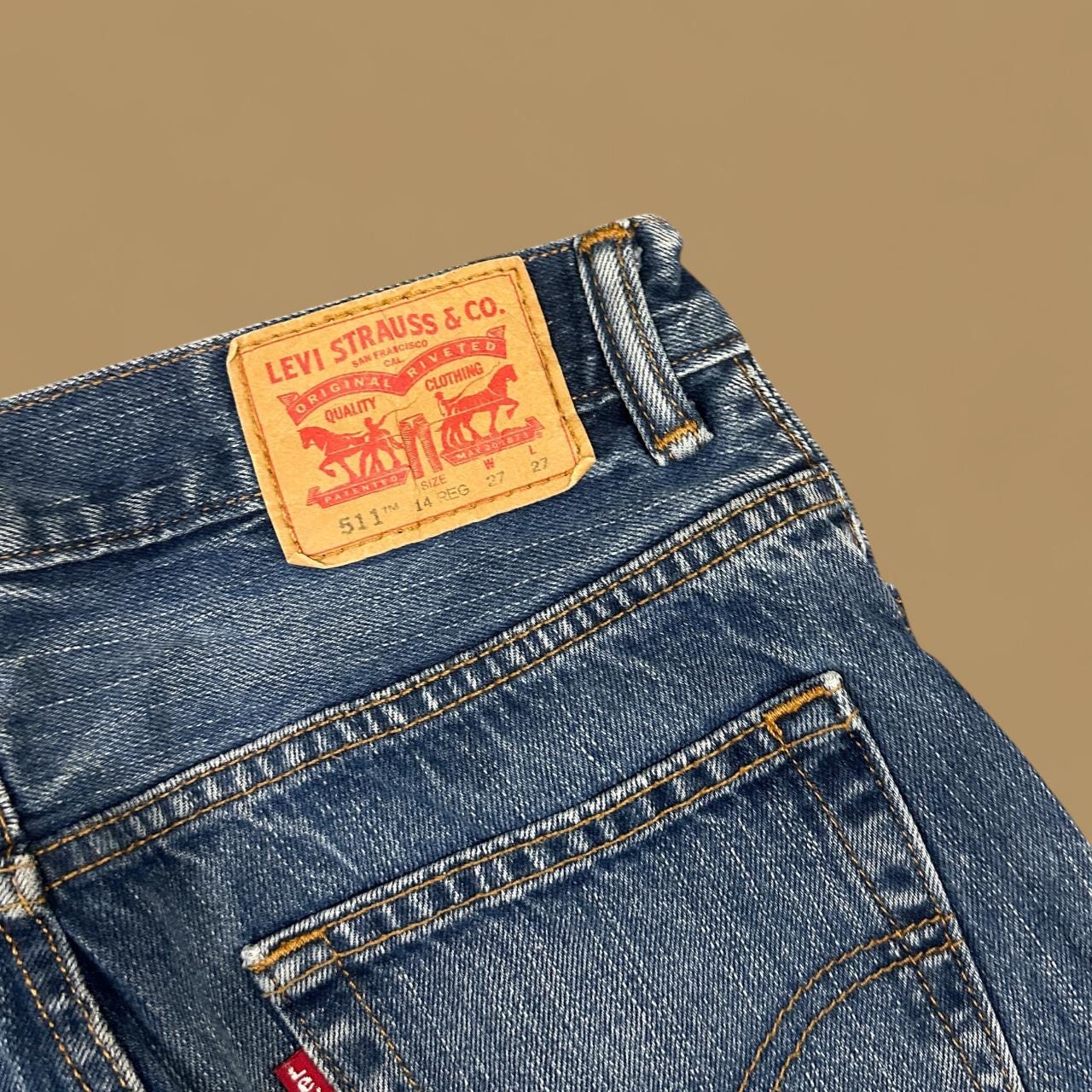 Vintage Levi's 511 Slim Straight Leg Boyfriend Jeans Dark Blue W27 L27