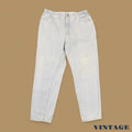 Vintage 90s Lee Elastic Baggy Tapered Leg Jeans Light Blue W36 L30