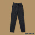 Vintage 90s Lee Tapered Leg Mom Jeans Charcoal Black W24 L29