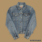 Vintage Republic Denim Trucker Jacket Mid Blue Small