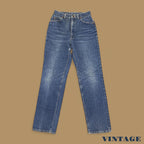 Vintage Lee Straight Leg Boyfriend Jeans Mid Blue W26 L32