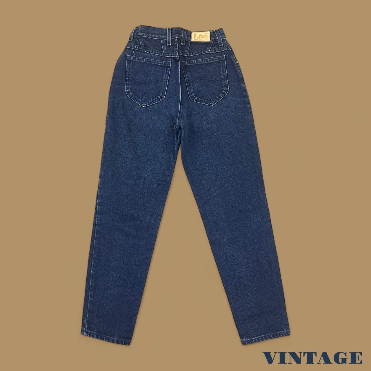 Vintage 90s Lee Tapered Leg Mom Jeans Dark Blue W24 L28