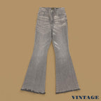 Vintage 90&#39;s Lee High Rise Flared Leg Jeans Light Grey W28 L32