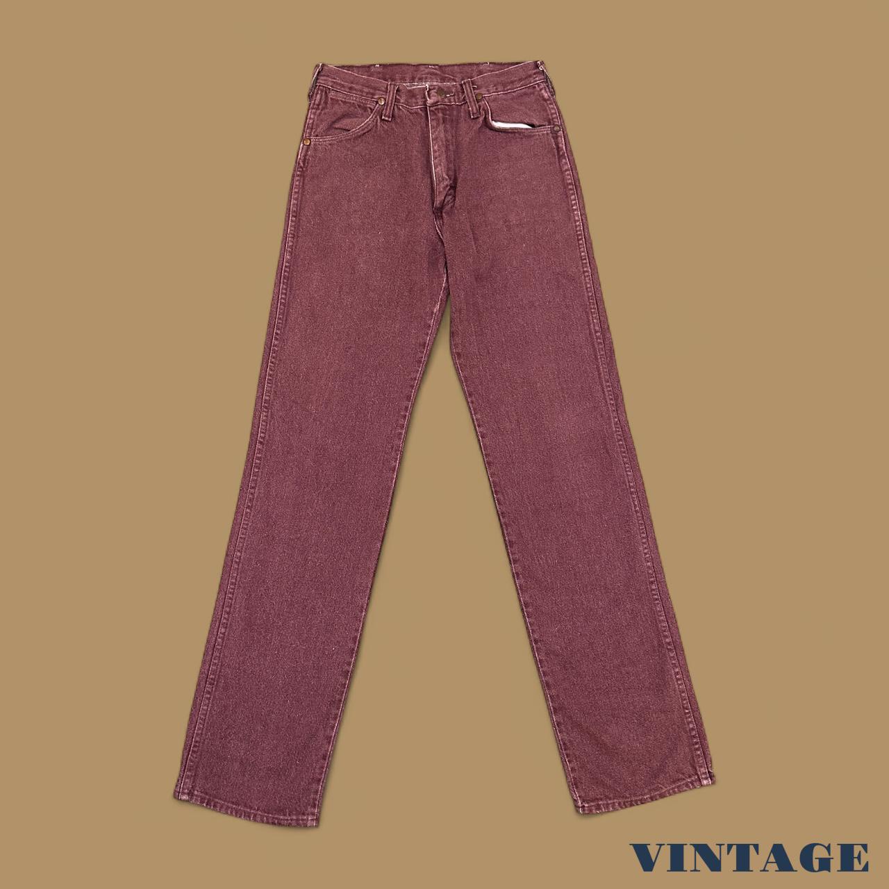 Vintage Wrangler USA Made Straight Leg Jeans Burgundy W29 L34