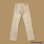 Vintage Levi's 511 Slim Straight Leg Boyfriend Jeans Beige W27 L27