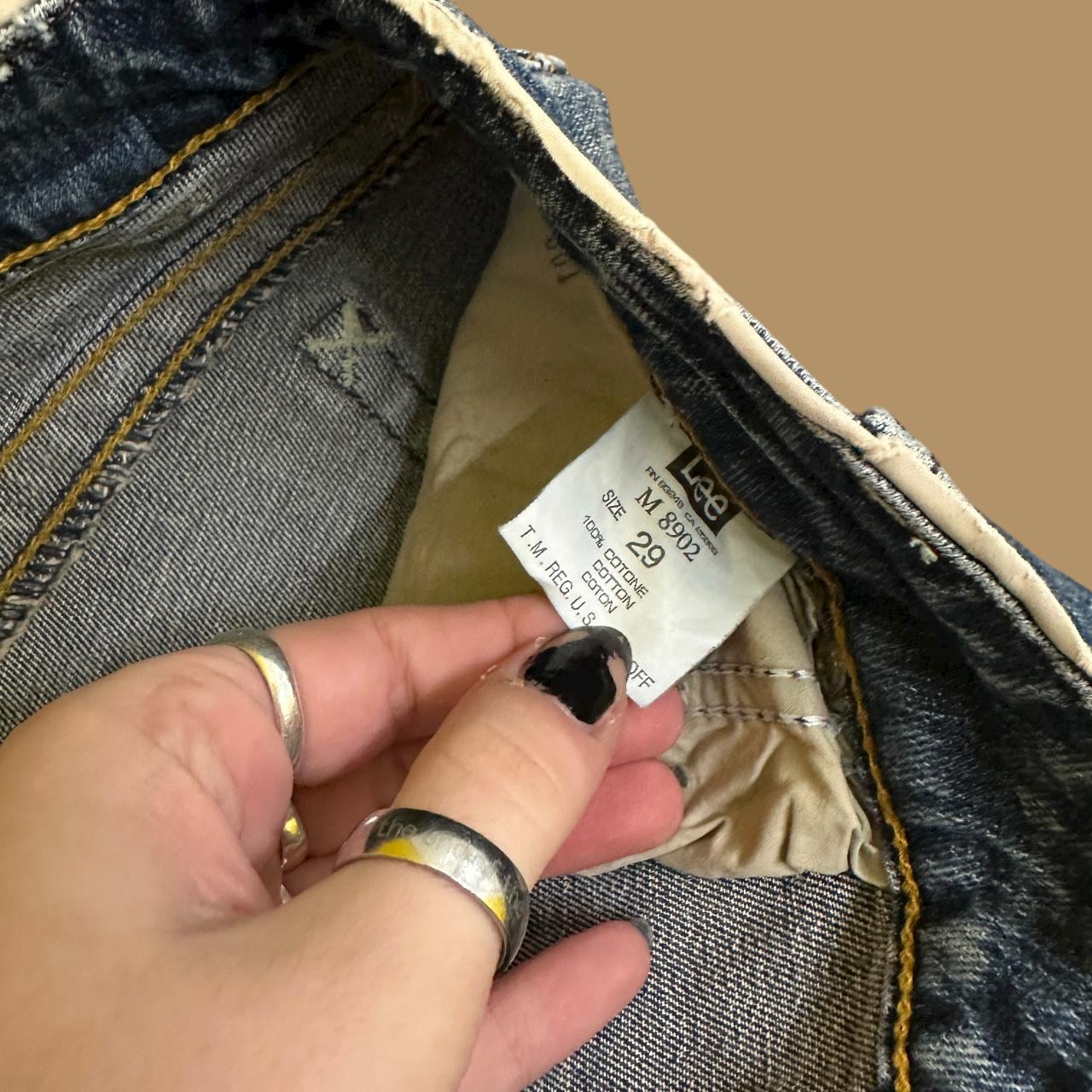 Vintage Lee Low Rise Straight Boyfriend Jeans Dark Blue W29 L27