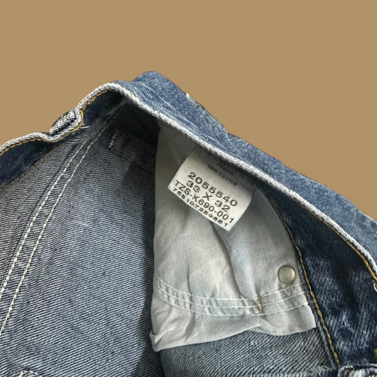 Vintage Lee Raw Hem Faded Straight Leg Jeans Dark Blue W31 L27