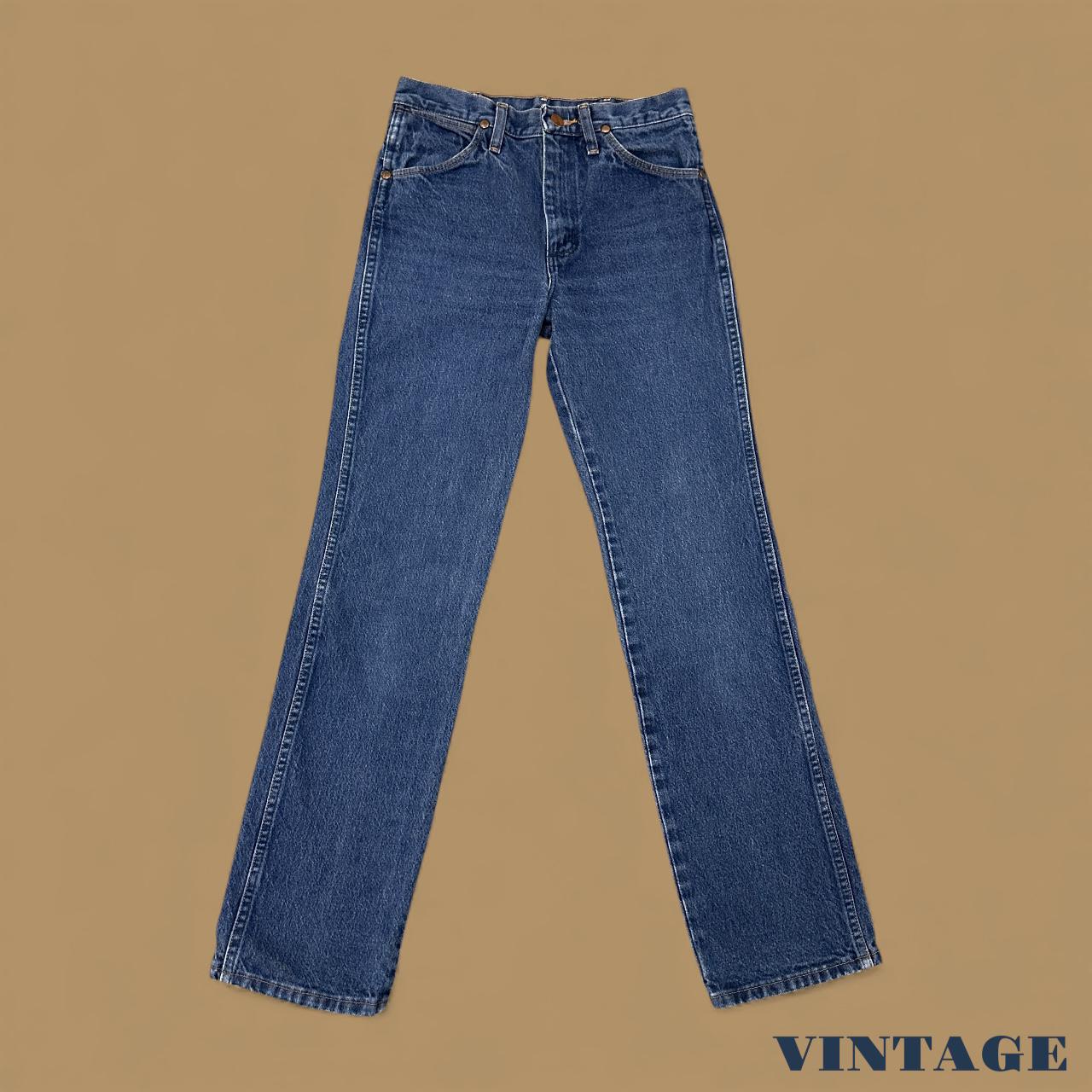 Vintage Wrangler USA Straight Leg Boyfriend Jeans Dark Blue W28 L32