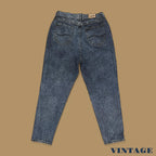 Vintage 80&#39;s Lee Tapered Leg Mom Jeans Acid Wash Dark Blue W31 L30