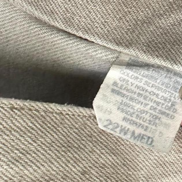 Vintage Lee Baggy Tapered Jeans Beige W40 L29