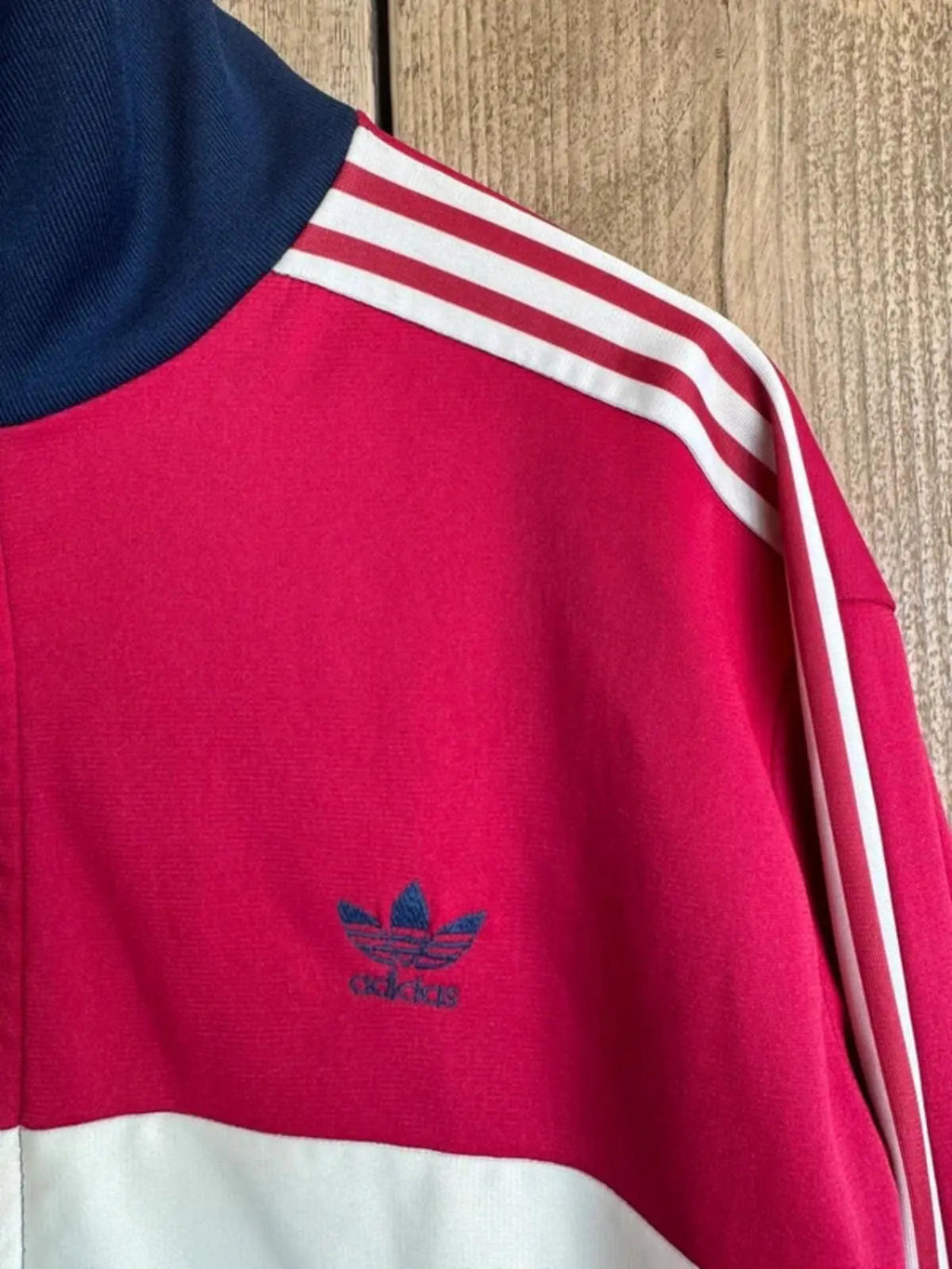 Vintage adidas Ventex Tracksuit Top Jacket Made In France Trefoil 80s Large