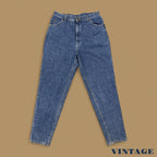 Vintage 90&#39;s Lee Tapered Leg Mom Jeans Dark Blue W33 L34