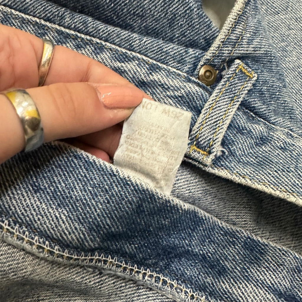 Vintage 90&#39;s Lee Tapered Leg Mom Jeans Light Blue W42 L32