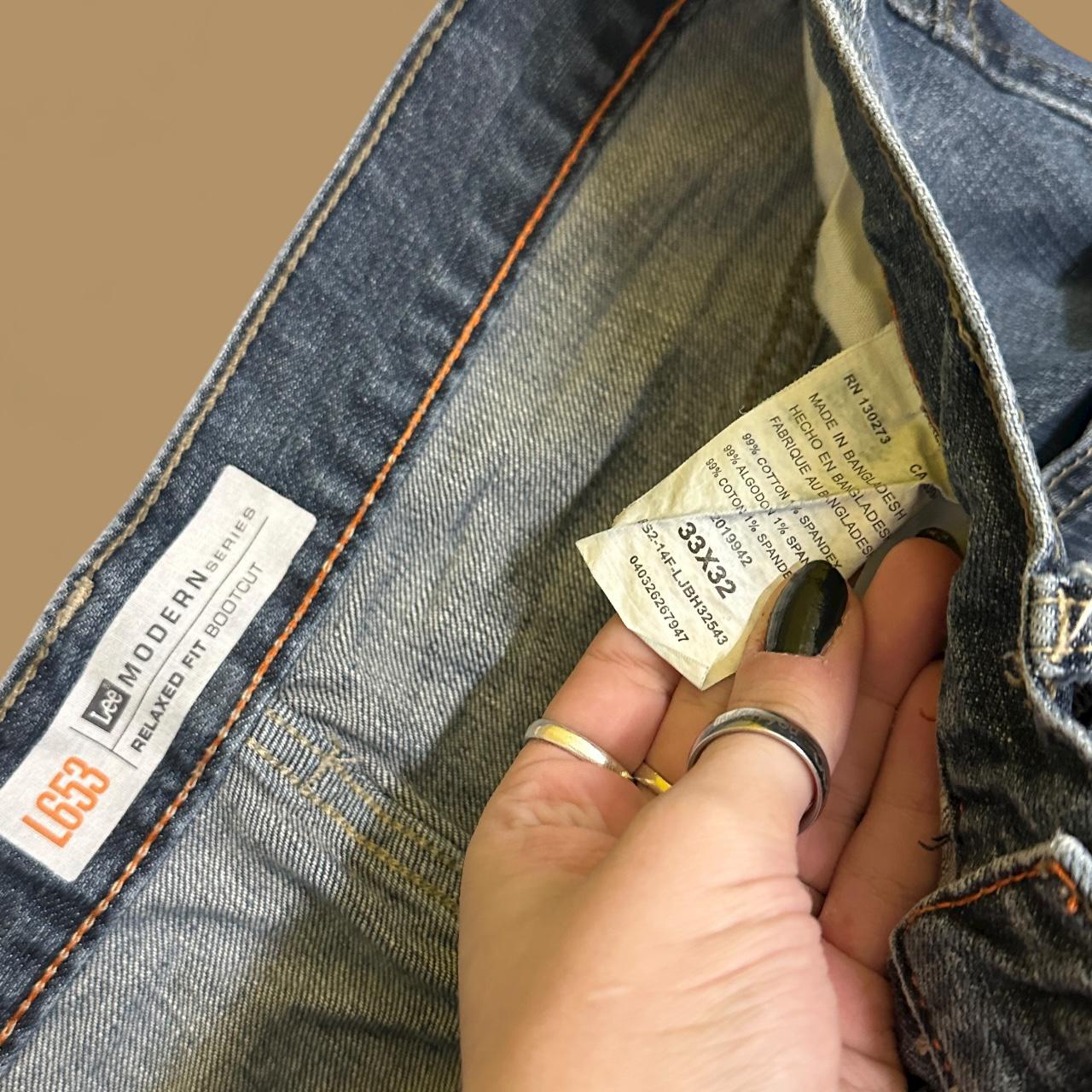 Vintage Lee Relaxed Fit Bootcut Jeans Dark Blue W33 L32