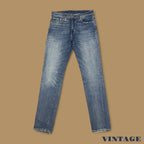 Vintage Levi&#39;s 512 Slim Fit Straight Leg Jeans Mid Blue W29 L32