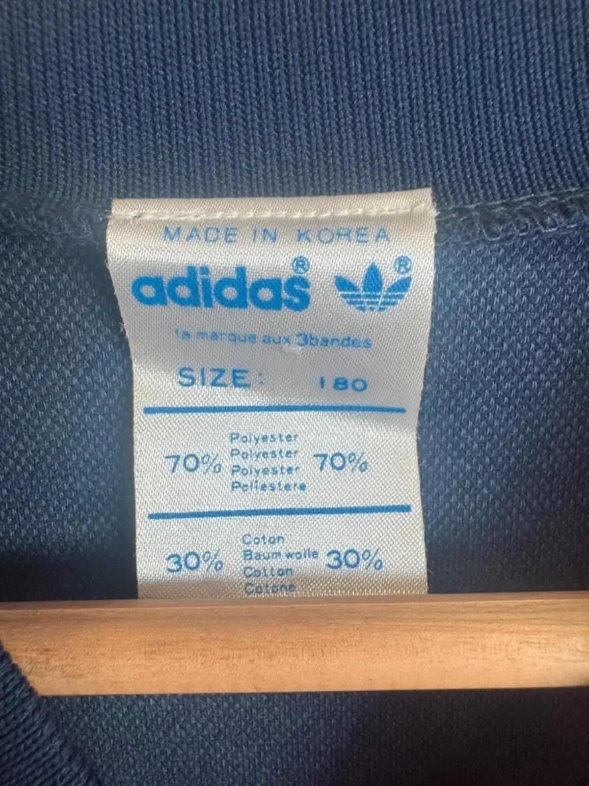 Vintage Adidas Tracksuit Top Red Navy White Trefoil Made In Korea 80s Large