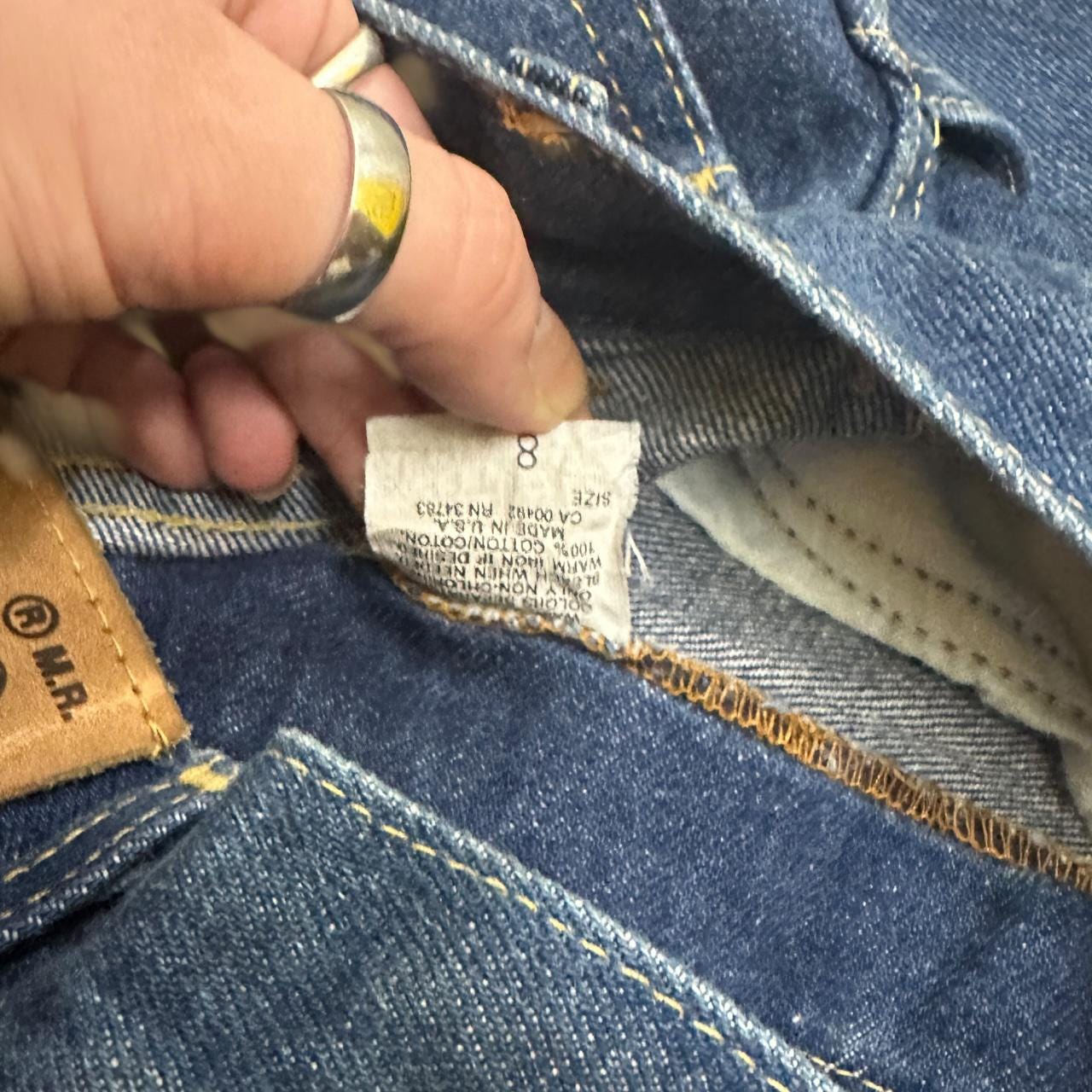 Vintage Lee Straight Leg Boyfriend Jeans Dark Blue W23 L32