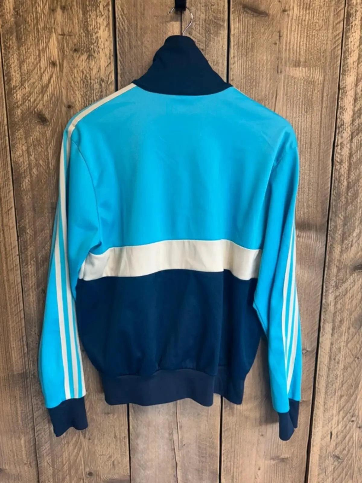 Vintage 80s Adidas Tracksuit Top Opti Zip Made In Hong Kong Medium