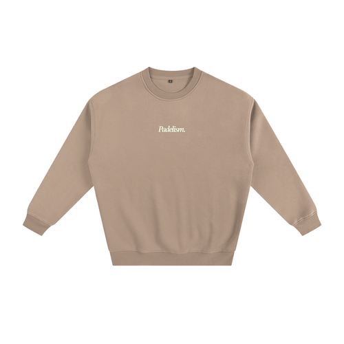 Sunday Padel Club Sweatshirt — Heavyweight Padel Sweatshirt Gray Apricot