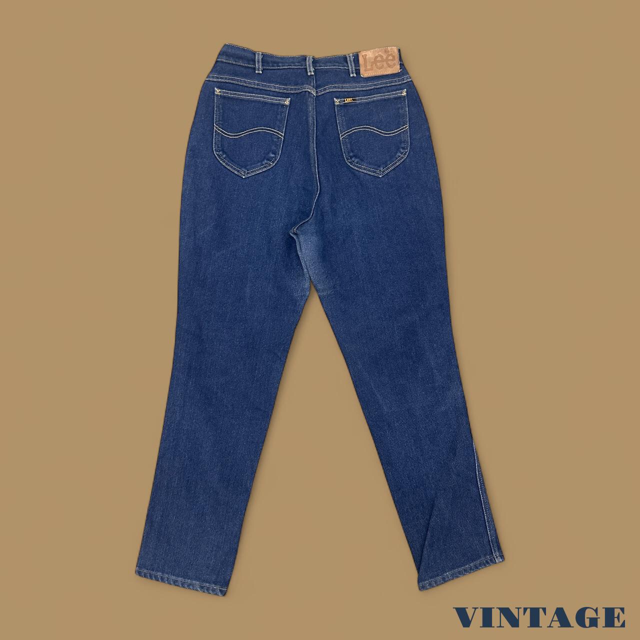 Vintage 90s Lee Straight Leg Boyfriend Jeans Dark Blue W32 L30