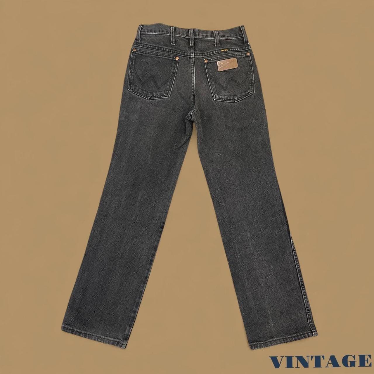 Vintage Wrangler Straight Leg Jeans Charcoal Black W28 L30