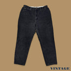 Vintage 90s Lee Elastic Waist Tapered Leg Mom Jeans Black W36 L30
