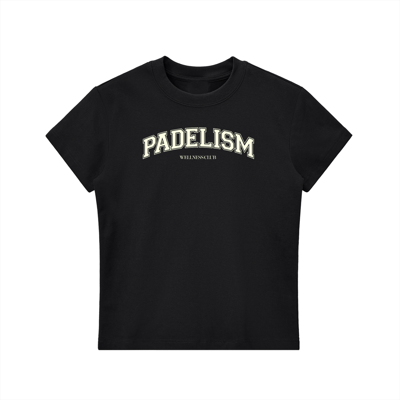 Padelism Wellness Club Crewneck T-Shirt Black