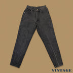 Vintage 90&#39;s Lee Tapered Leg Mom Jeans Charcoal Grey W28 L30