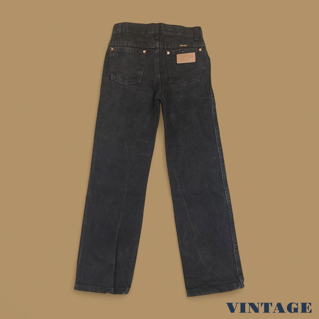 Vintage Wrangler Straight Leg Boyfriend/Mom Jeans Black W24 L26