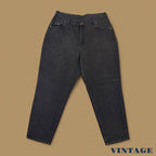 Vintage 90s Lee Tapered Leg Mom Jeans Charcoal Grey W36 L29