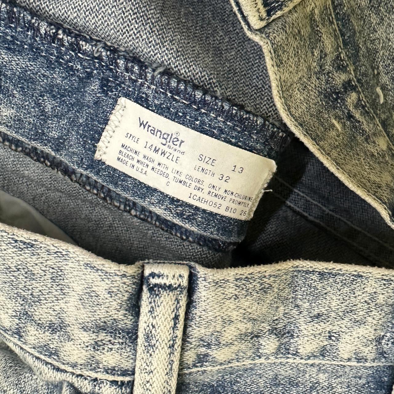 Vintage 80s Wrangler USA Made Acid Wash Straight Boyfriend Jeans W29 L32