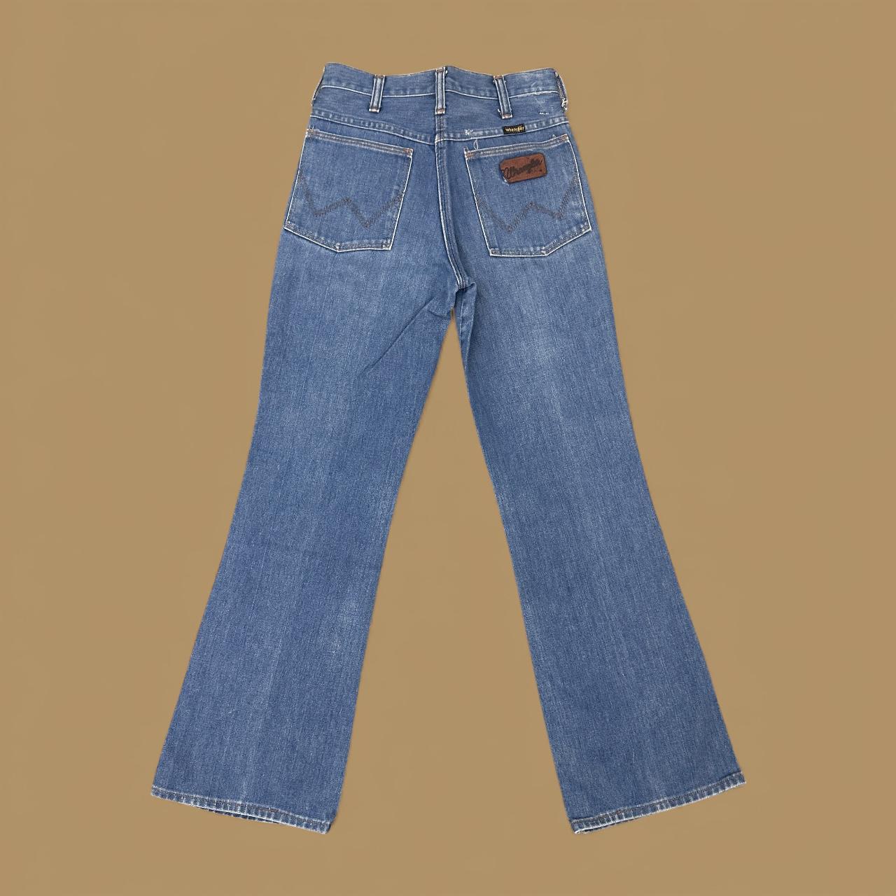 Vintage 70s Wrangler Classic Bootcut Jeans Mid Blue W27 L31