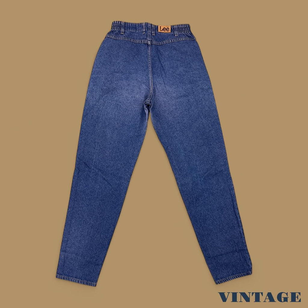 Vintage 90s Lee Elastic Tapered Leg Jeans Pink Blue W29 L32