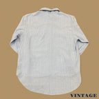 Vintage 80s Jeffery Rogers Western Denim Shirt Light Blue XL