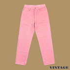 Vintage Levi&#39;s 550 USA Relaxed Straight Leg Jeans Pink W33 L32