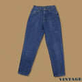 Vintage 90s Lee Tapered Leg Mom Jeans Dark Blue W24 L26