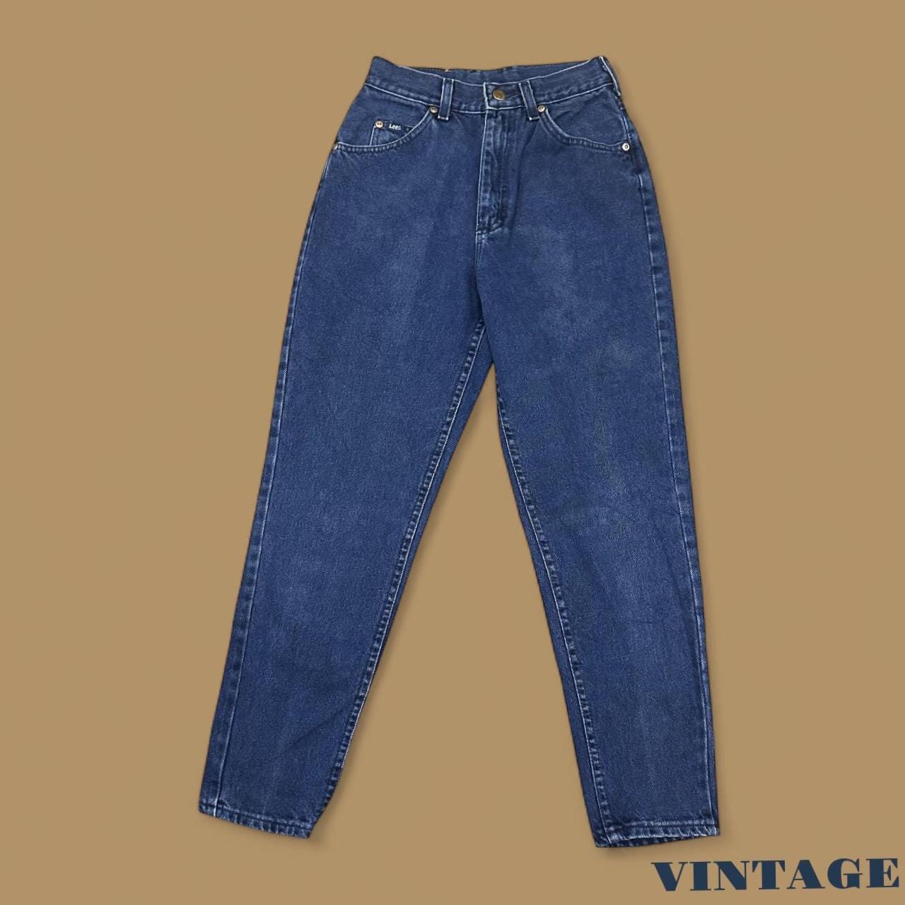 Vintage 90s Lee Tapered Leg Mom Jeans Dark Blue W24 L26