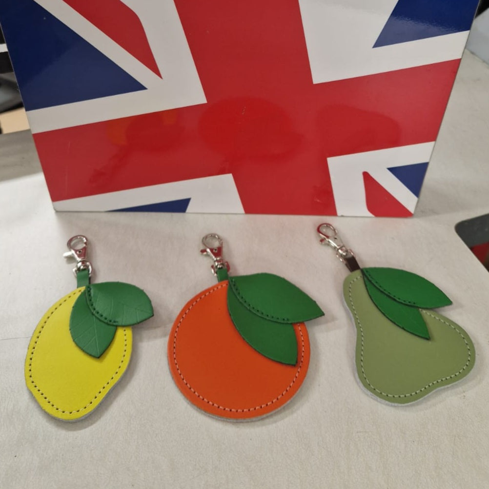Handmade Leather Fruity Bag Charm – Lemon