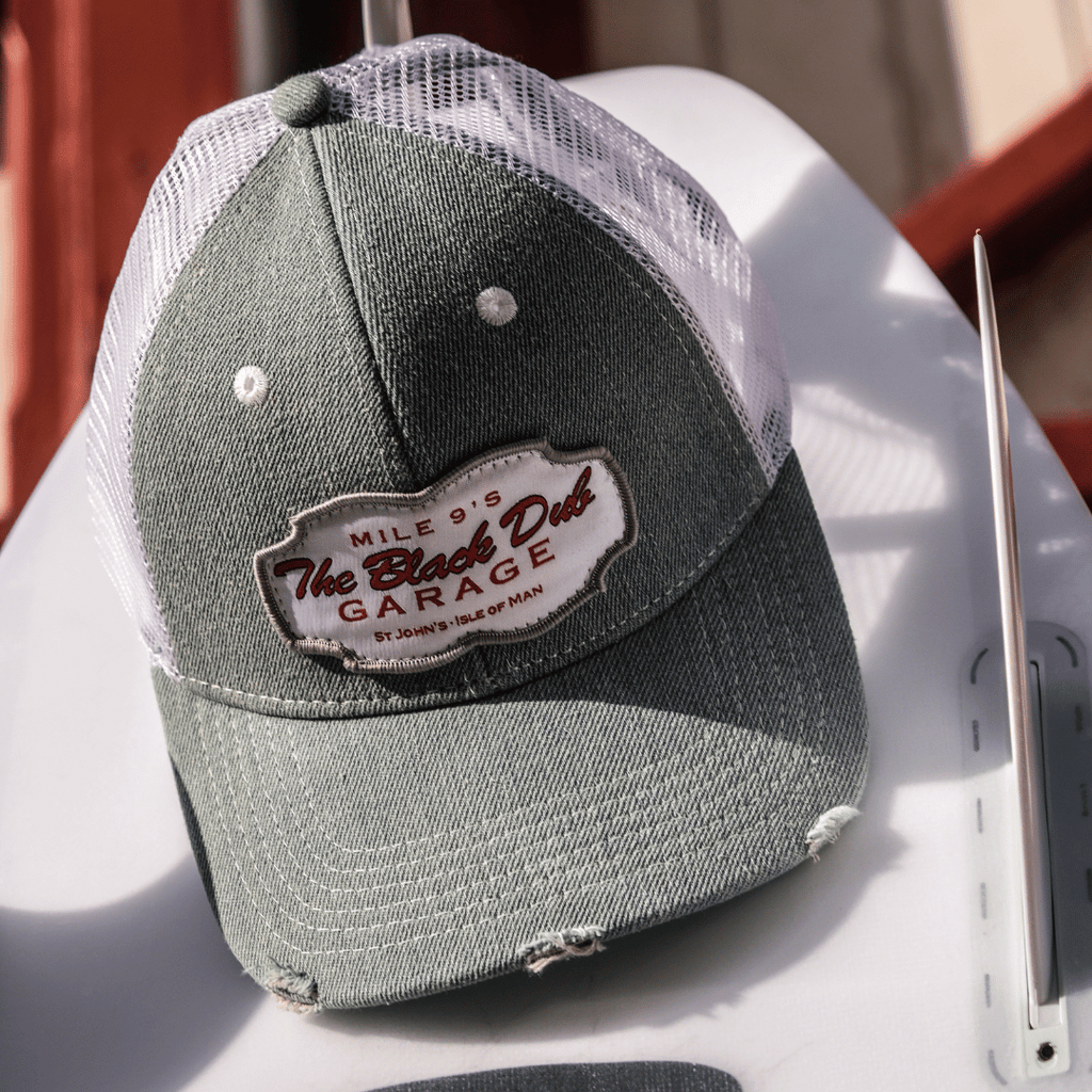 The Black Dub Garage Denim Trucker Hat
