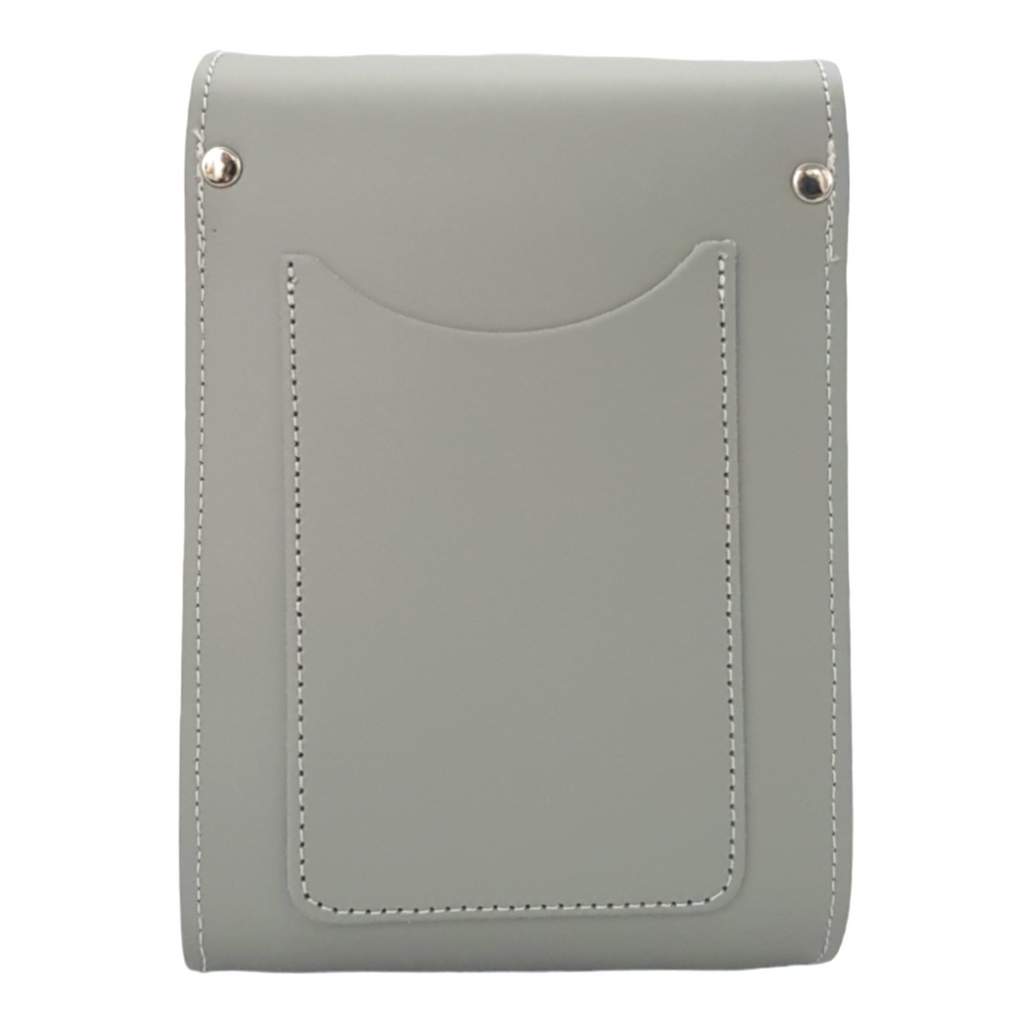 Handmade Leather Festival Phone Bag - Ghost Grey