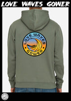 Love Waves Fluro print Hoodie