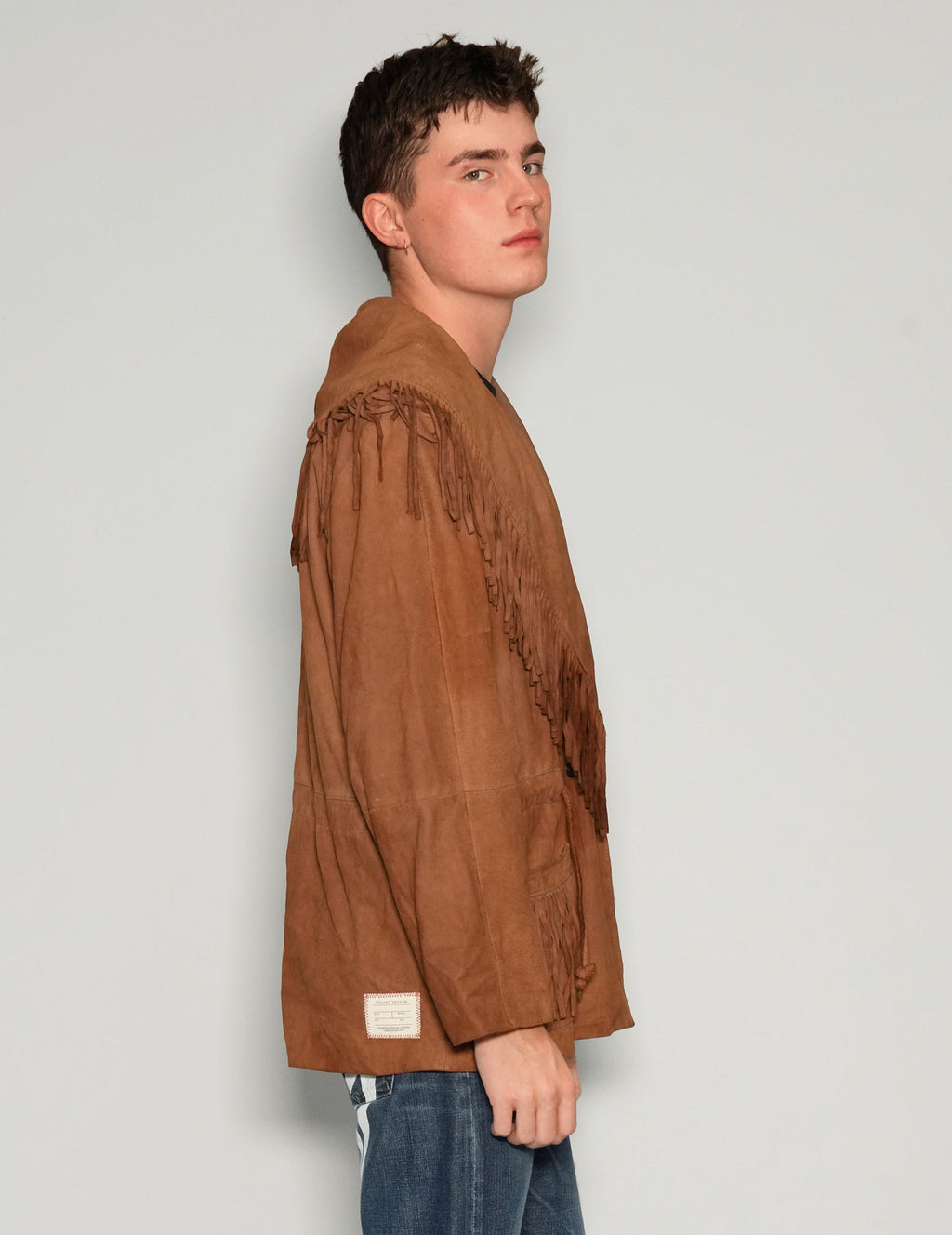 Wide Lapel Tassel Cowboy Jacket
