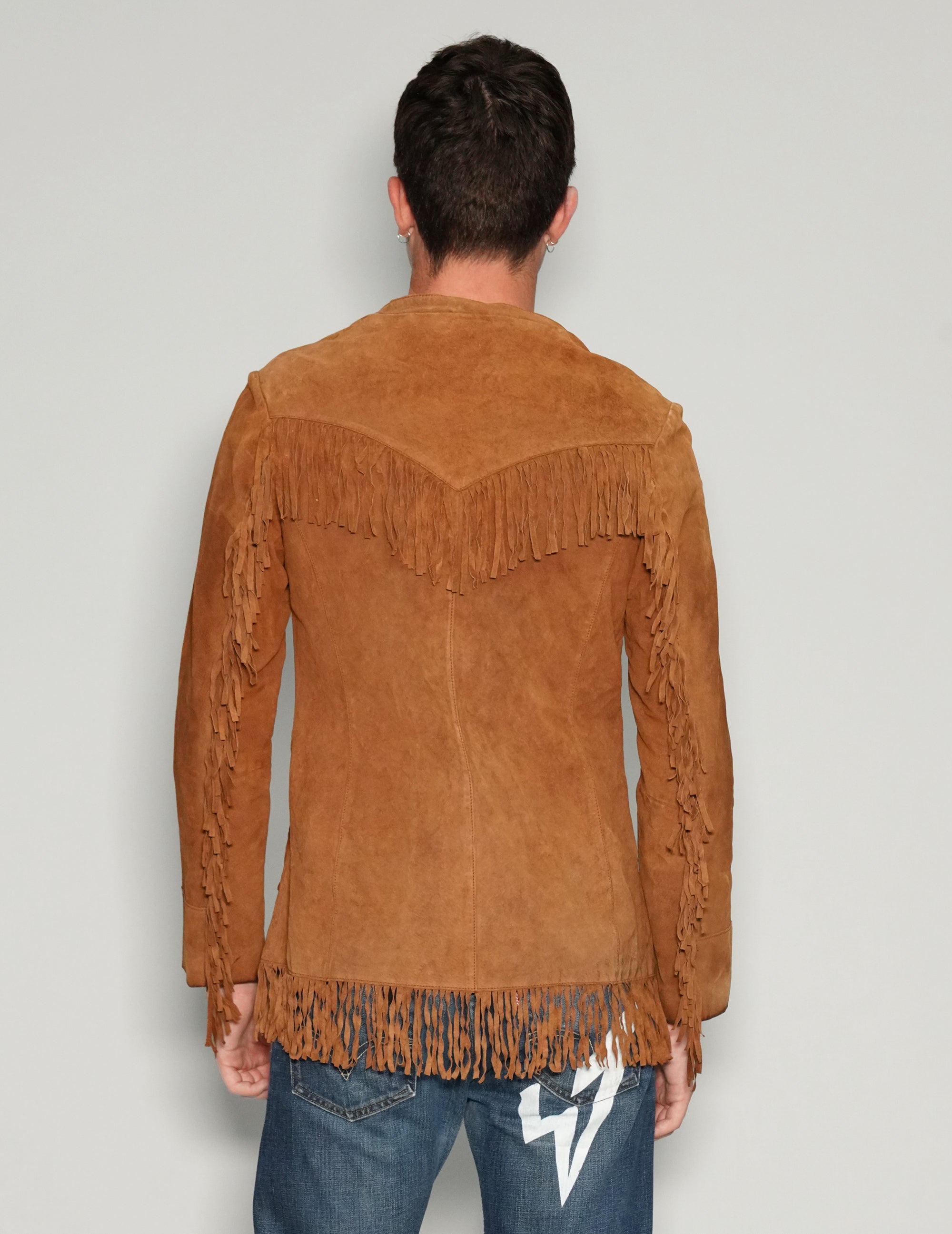 Brown Suede Tassel Cowboy Jacket