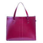 Handmade Leather Shopper - Magenta