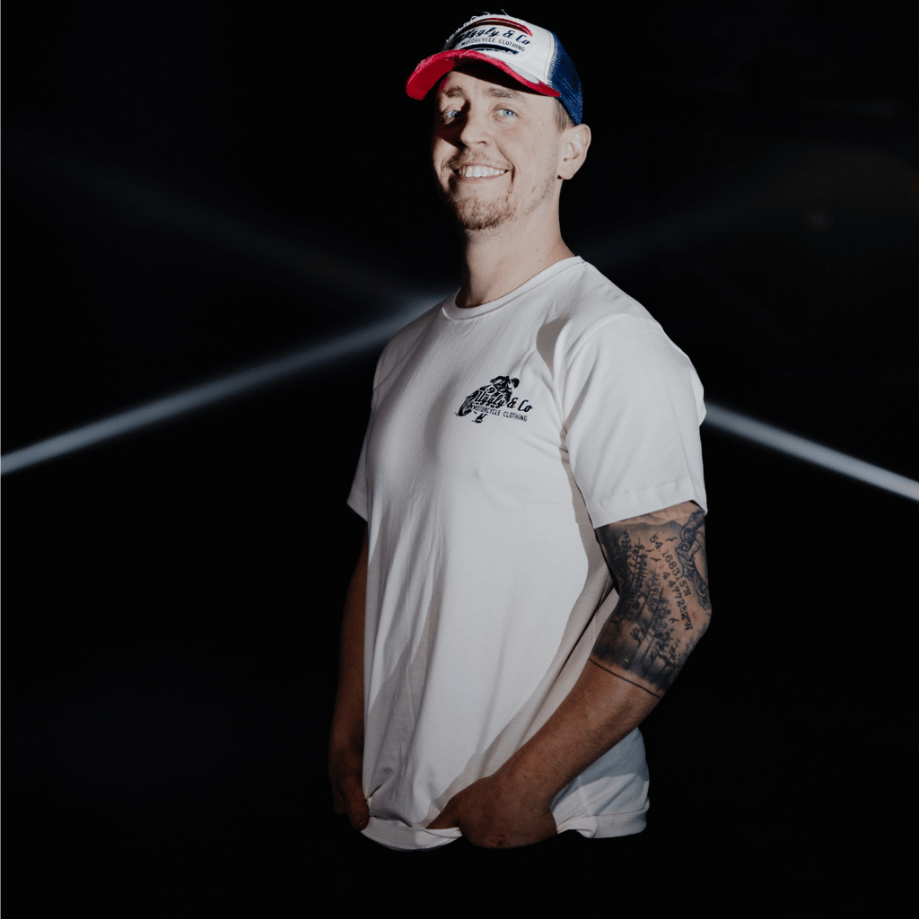 White Flattrack Tee