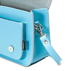 Handmade Leather Micro Satchel - Pastel Baby Blue