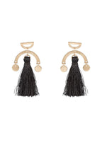 Millie Tassel And Brushed Gold Drop Earrings